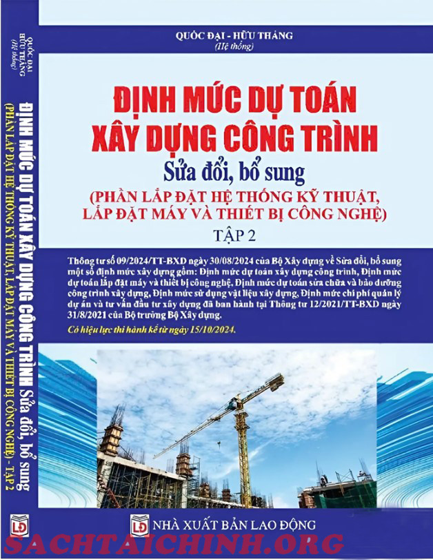 bộ sách định mức xây dựng 2024 tập 2