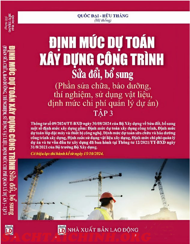 bộ sách định mức xây dựng 2024 tập 3